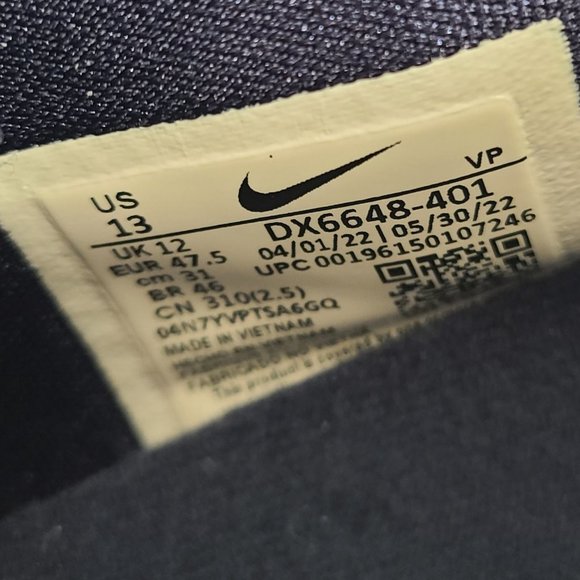 NEW Nike KD 15 TB Basketball Shoes DX6648-401 Size 13 Midnight Navy